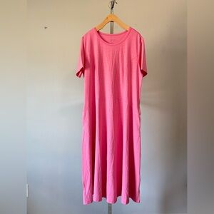 Joan Rivers Regular Slub Jersey Short Sleeve Dress w/ Seam Detail Tea Berry.